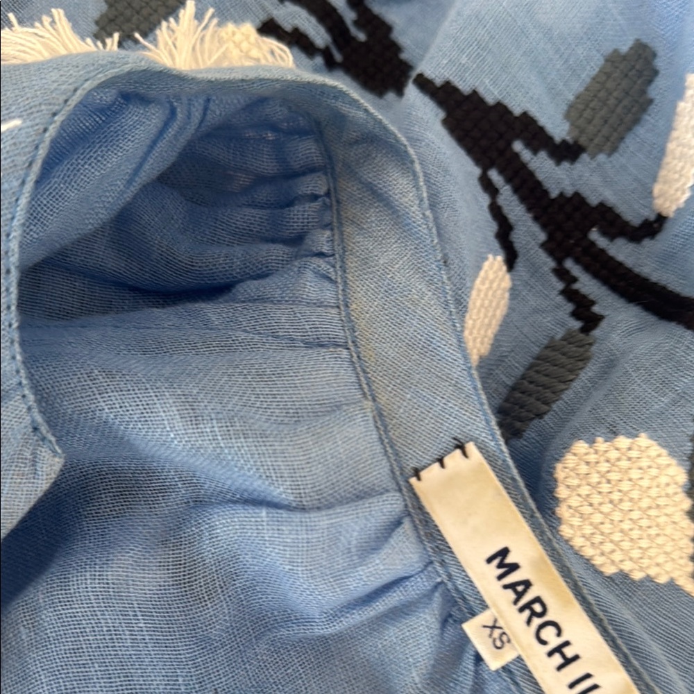Eleven March 11 Dress 100% Linen XS 
Pullover Mini Boho Travel Pockets - Picture 9 of 14
